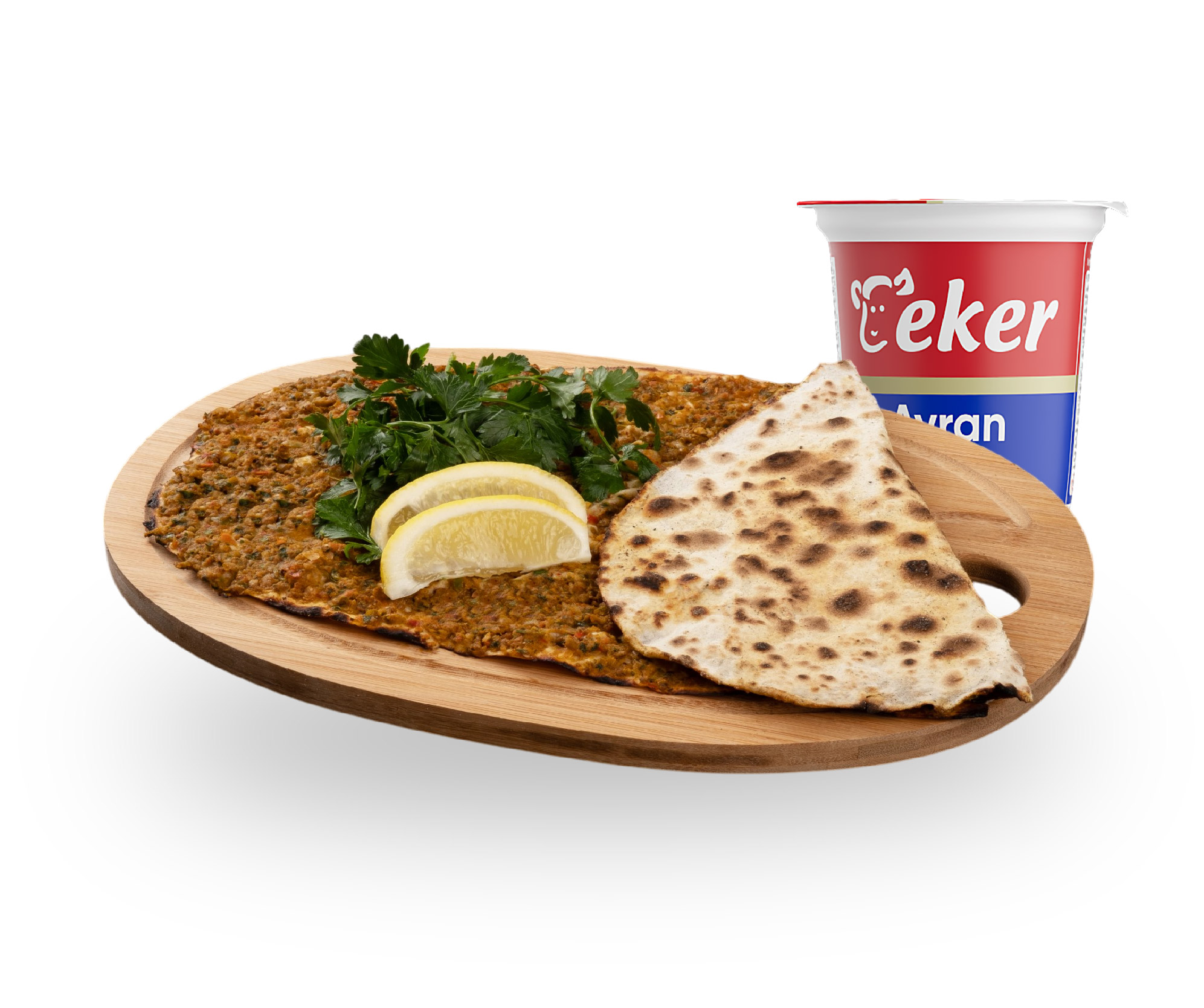 Tek Lahmacun + AYRAN (Sade)
