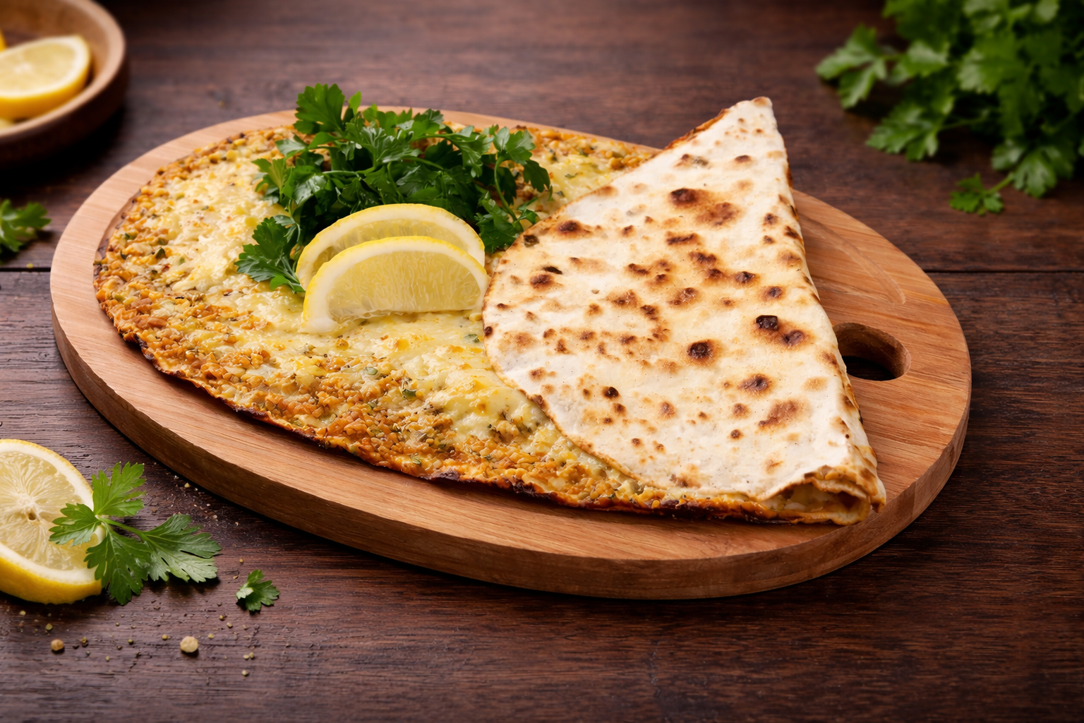 Kaşarlı Nefis  Lahmacun.